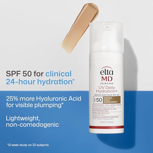 EltaMD UV Daily Face Sunscreen Moisturizer, Zinc Oxide, SPF 40 and SPF 50