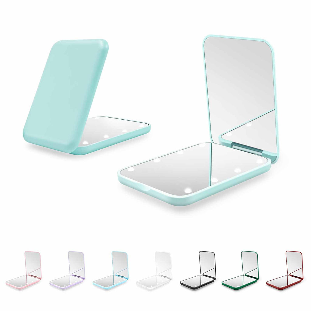 Kakuje Compact Mirror, 1X/3X Magnification LED Pocket Mirror with Nternal BIattery, Mini Mirror for Purse, Pocket,Travel and Present