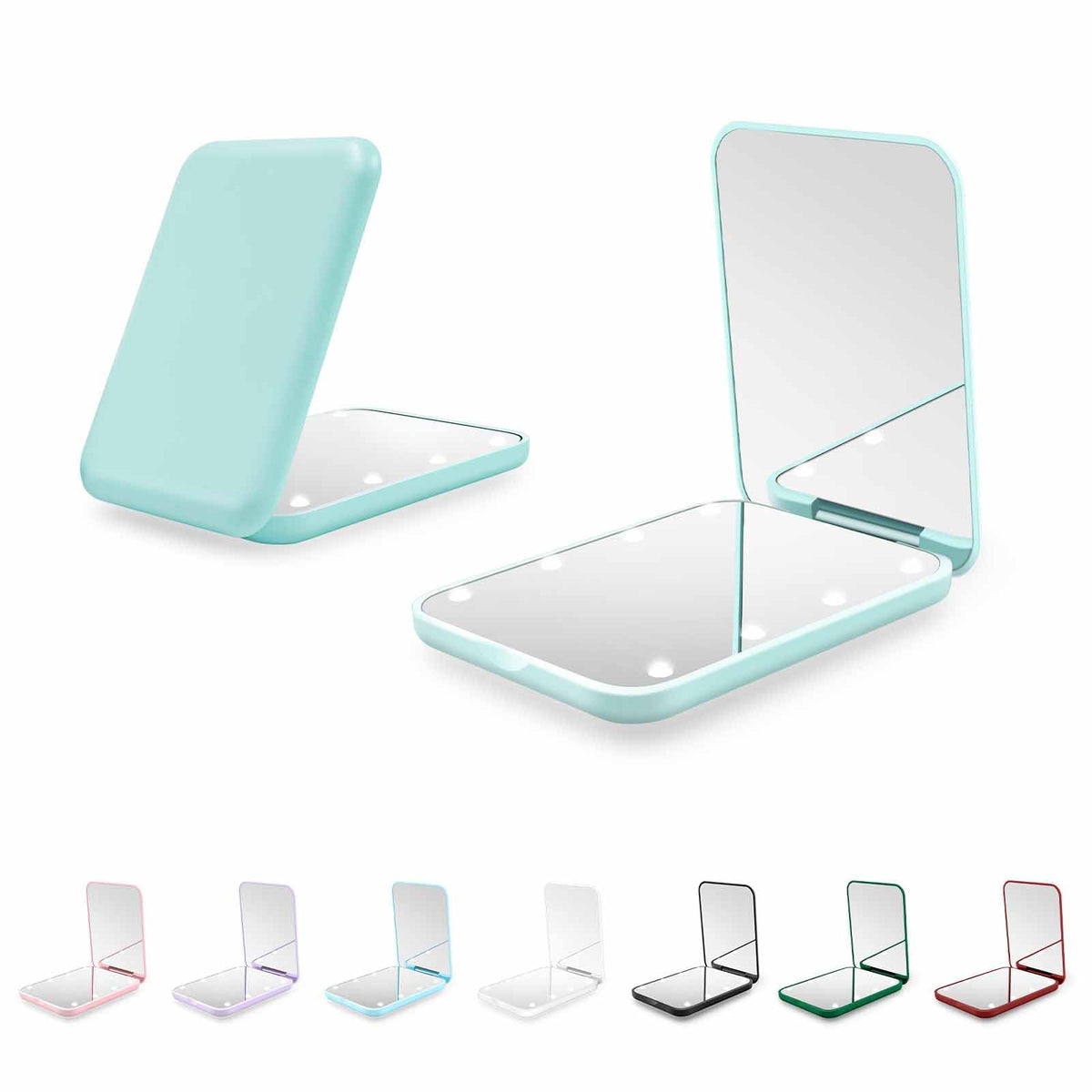 Kakuje Compact Mirror, 1X/3X Magnification LED Pocket Mirror with Nternal BIattery, Mini Mirror for Purse, Pocket,Travel and Present