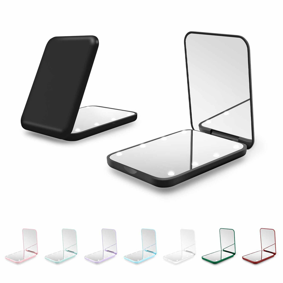 Kakuje Compact Mirror, 1X/3X Magnification LED Pocket Mirror with Nternal BIattery, Mini Mirror for Purse, Pocket,Travel and Present