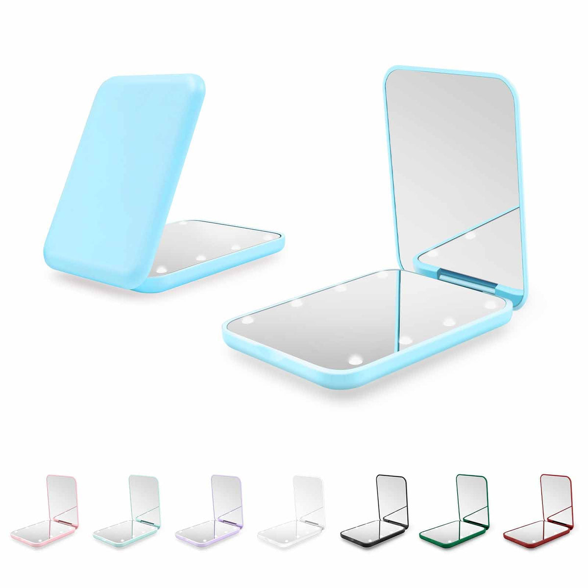 Kakuje Compact Mirror, 1X/3X Magnification LED Pocket Mirror with Nternal BIattery, Mini Mirror for Purse, Pocket,Travel and Present