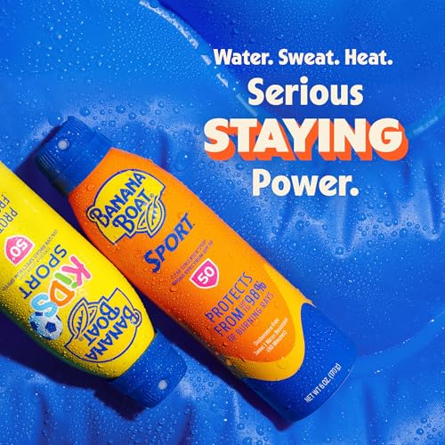 Banana Boat Sport SPF 50 Sunscreen Spray, 6 oz (2 Pack)