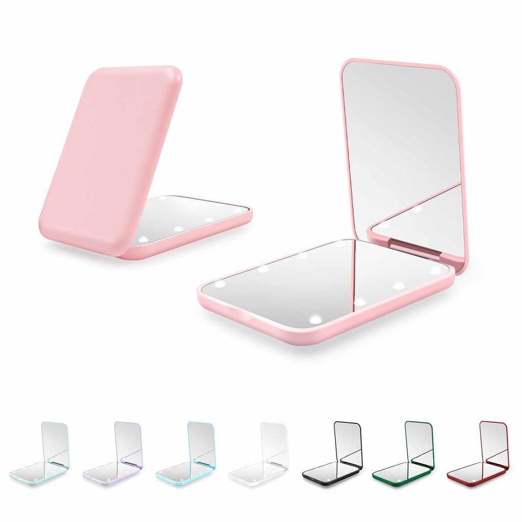 Kakuje Compact Mirror, 1X/3X Magnification LED Pocket Mirror with Nternal BIattery, Mini Mirror for Purse, Pocket,Travel and Present