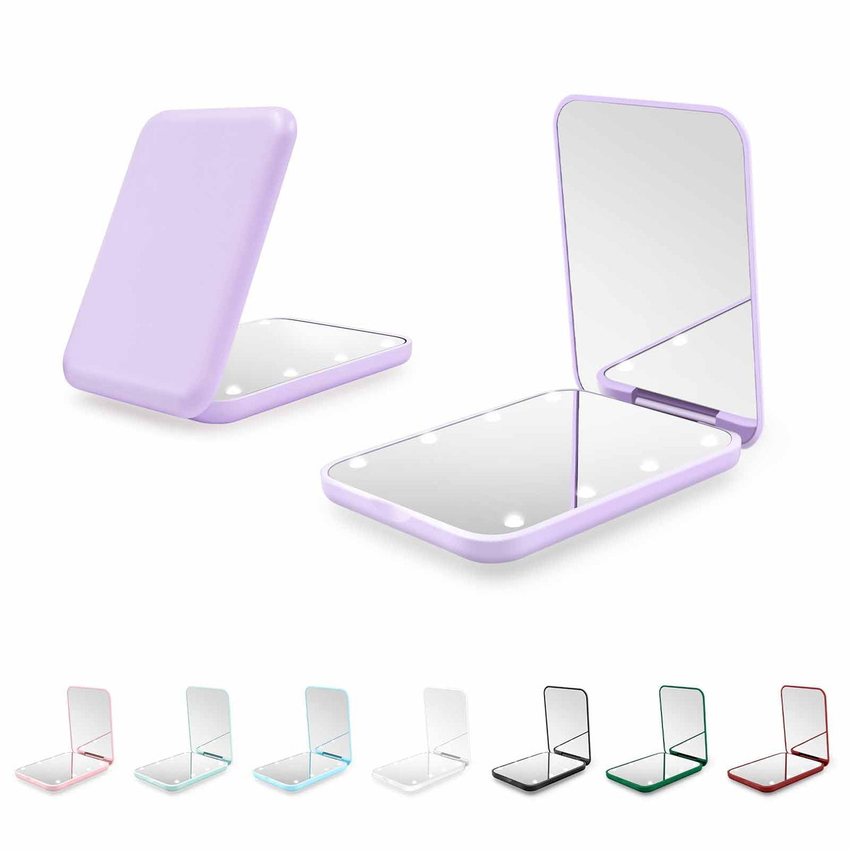 Kakuje Compact Mirror, 1X/3X Magnification LED Pocket Mirror with Nternal BIattery, Mini Mirror for Purse, Pocket,Travel and Present