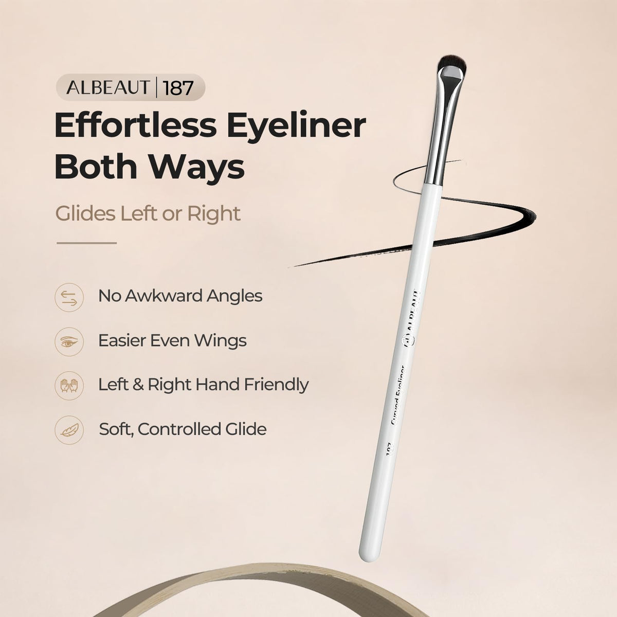 Albeaut Concealer Brush, Under Eye Makeup Small Angled Precision Face Blending Brush