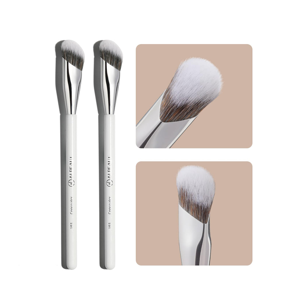 Albeaut Concealer Brush, Under Eye Makeup Small Angled Precision Face Blending Brush