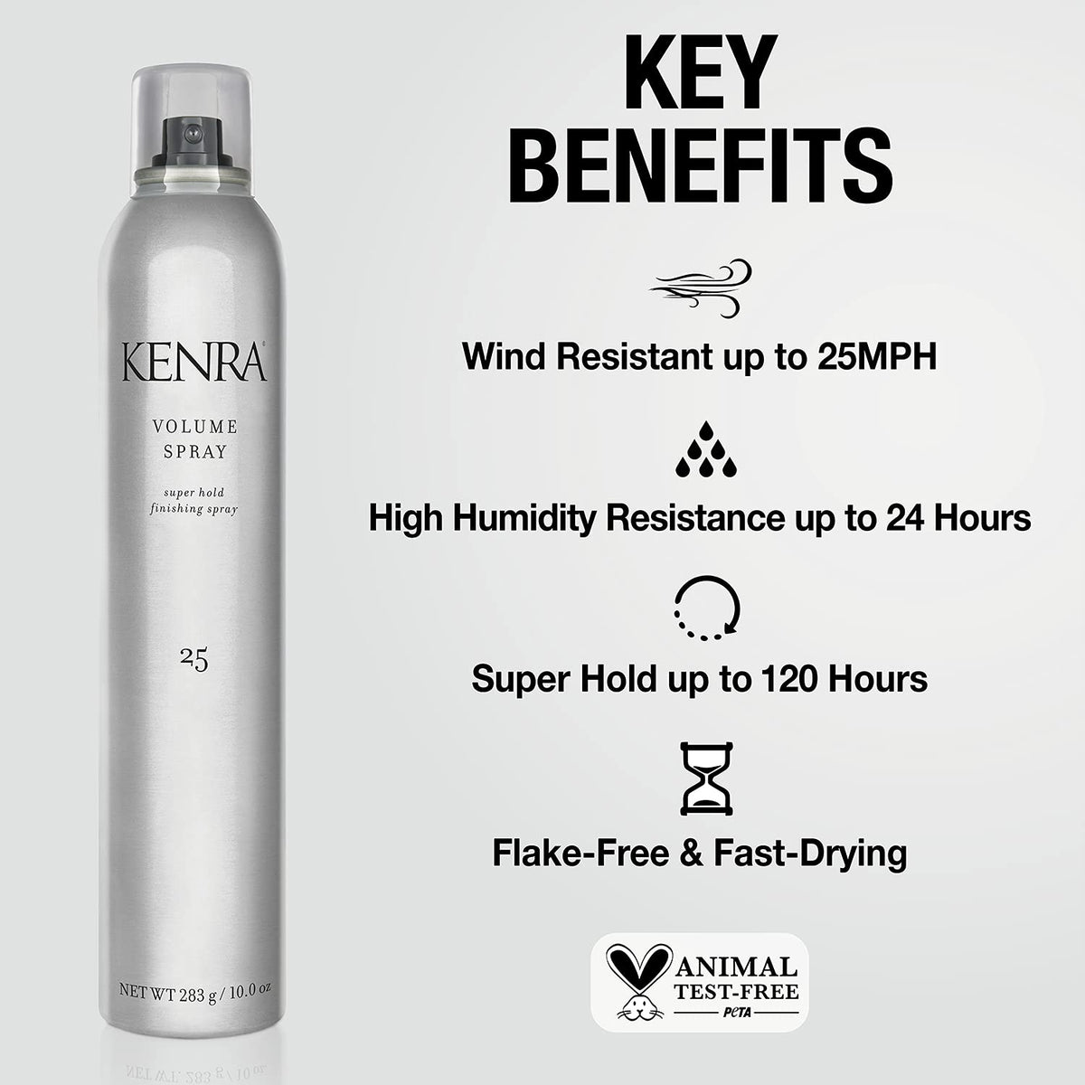 Kenra Volume Spray 25 | Super Hold Finishing & Styling Hairspray | Flake-free & Fast-drying | Wind & Humidity Resistance | All Hair Types