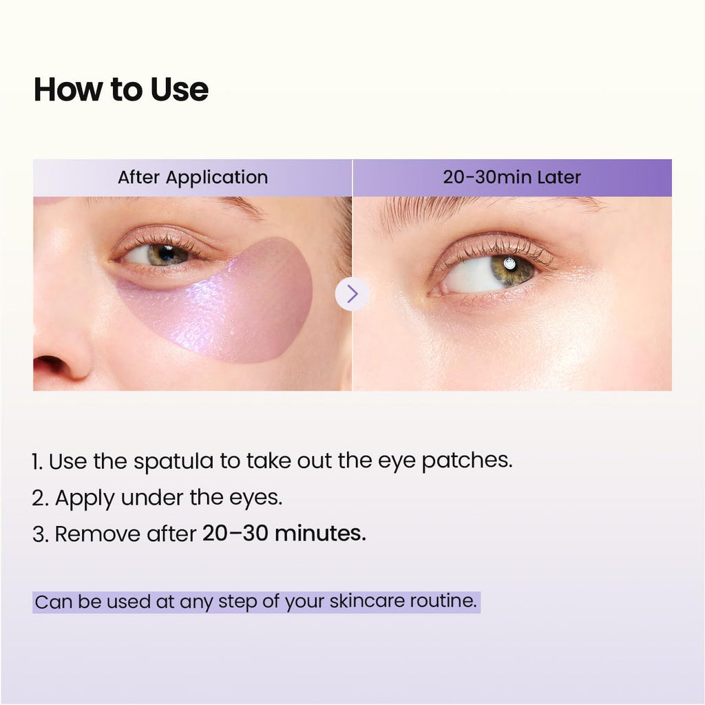 BIODANCE Hydrogel Eye Patches for Under Eye - Caviar PDRN, Depuffing & Eye Bags (60 Count)