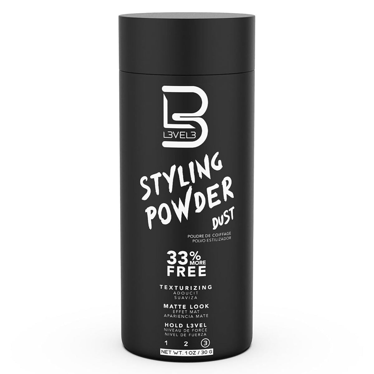 L3 Level 3 Styling Powder - Natural Look Volumizing and Texturizing Powder - Easy to Apply with No Oil or Greasy Residue
