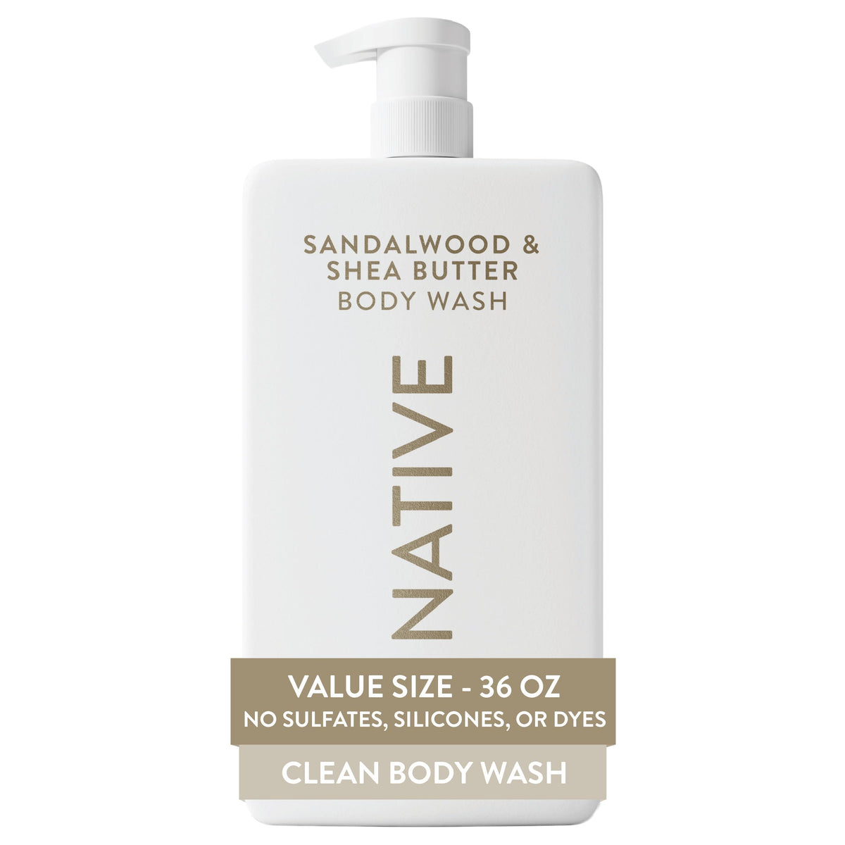 Native BODY WASH BODY LIQUID COCONUT AND VANILLA BOTTLE 36 FLUID OUNCE