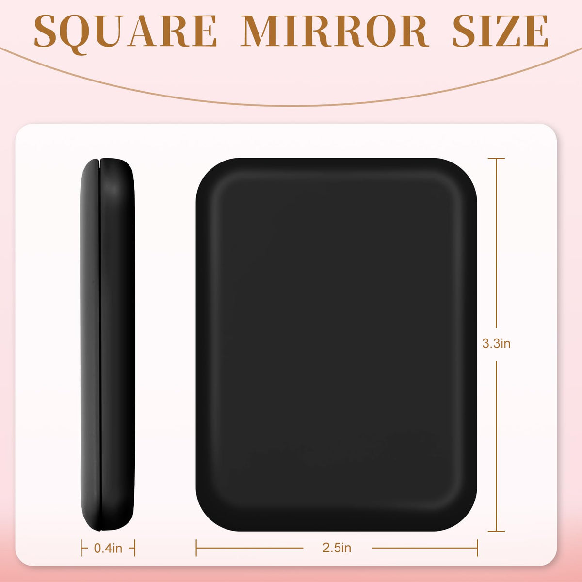 Kakuje Compact Mirror, 1X/3X Magnification LED Pocket Mirror with Nternal BIattery, Mini Mirror for Purse, Pocket,Travel and Present