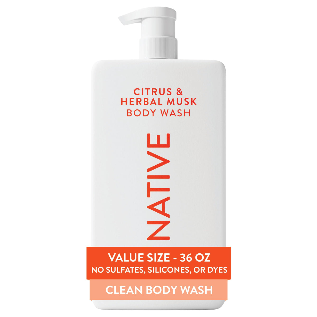 Native BODY WASH BODY LIQUID COCONUT AND VANILLA BOTTLE 36 FLUID OUNCE