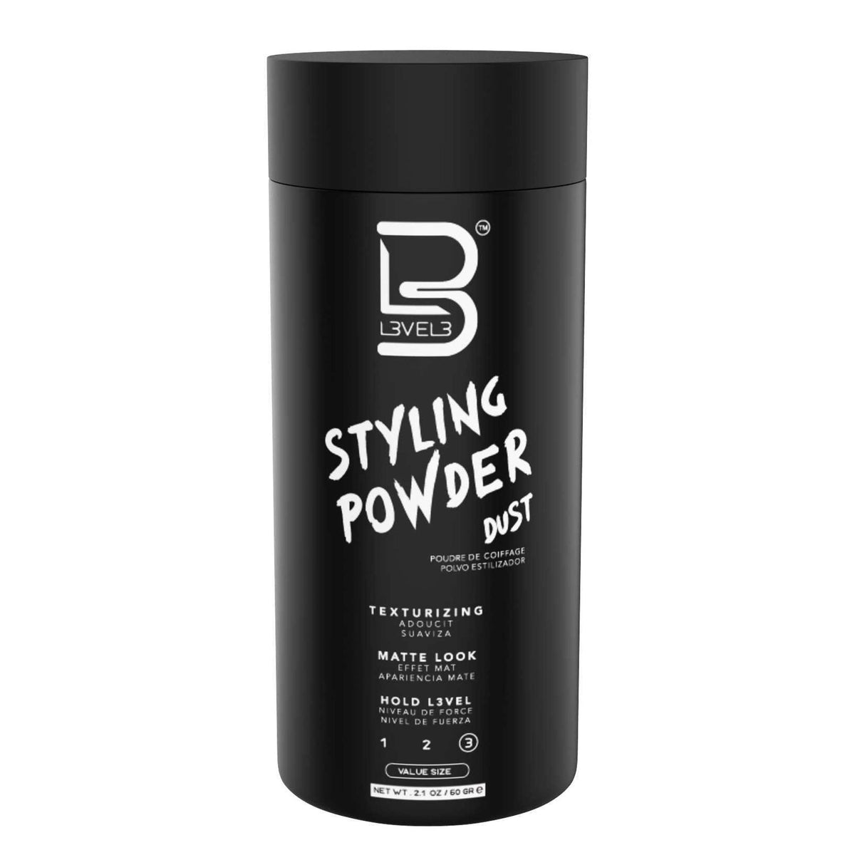 L3 Level 3 Styling Powder - Natural Look Volumizing and Texturizing Powder - Easy to Apply with No Oil or Greasy Residue