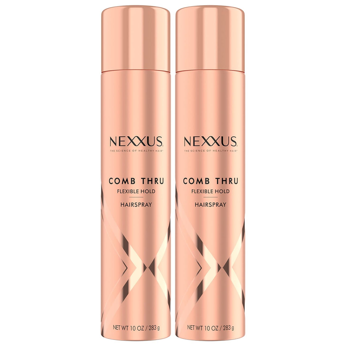 Nexxus Flexible Hold Hairspray Comb Thru for a Lightweight, Brushable Hold, with StyleProtect Technology 10 oz (Pack of 2)
