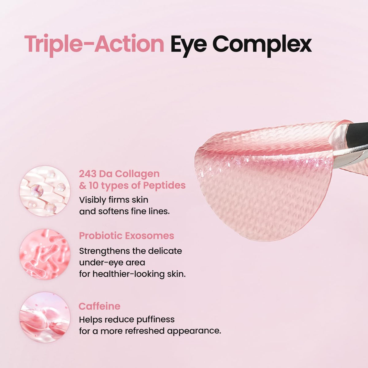 BIODANCE Hydrogel Eye Patches for Under Eye - Caviar PDRN, Depuffing & Eye Bags (60 Count)