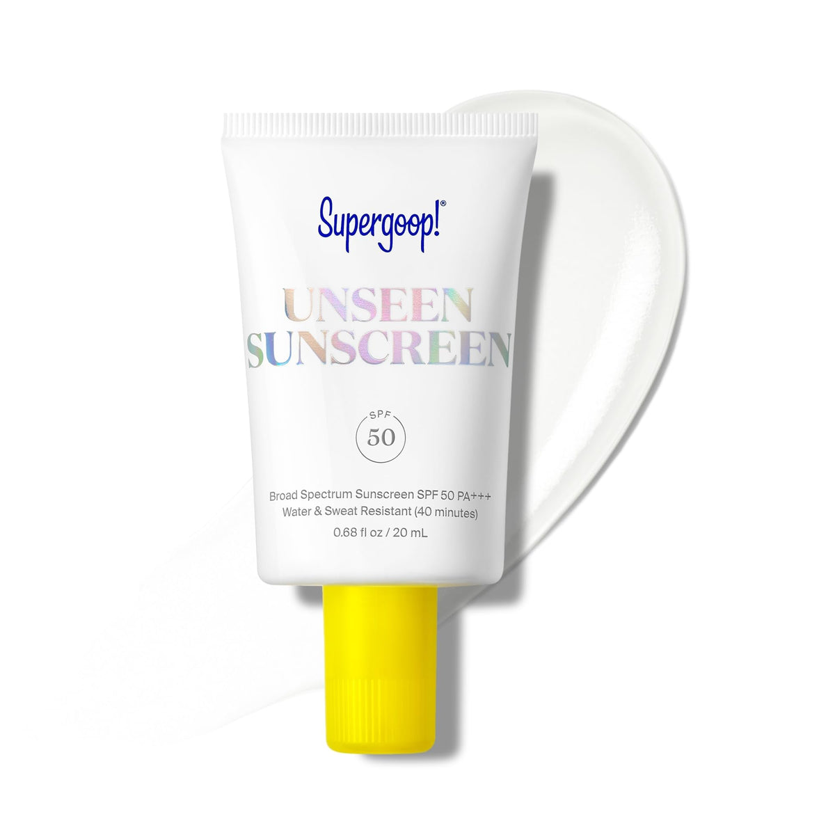 Supergoop! Unseen Sunscreen - SPF 50 - Clear & Invisible Face Sunscreen + Broad Spectrum + Makeup-Gripping Primer - Weightless, Scentless, Oil Free