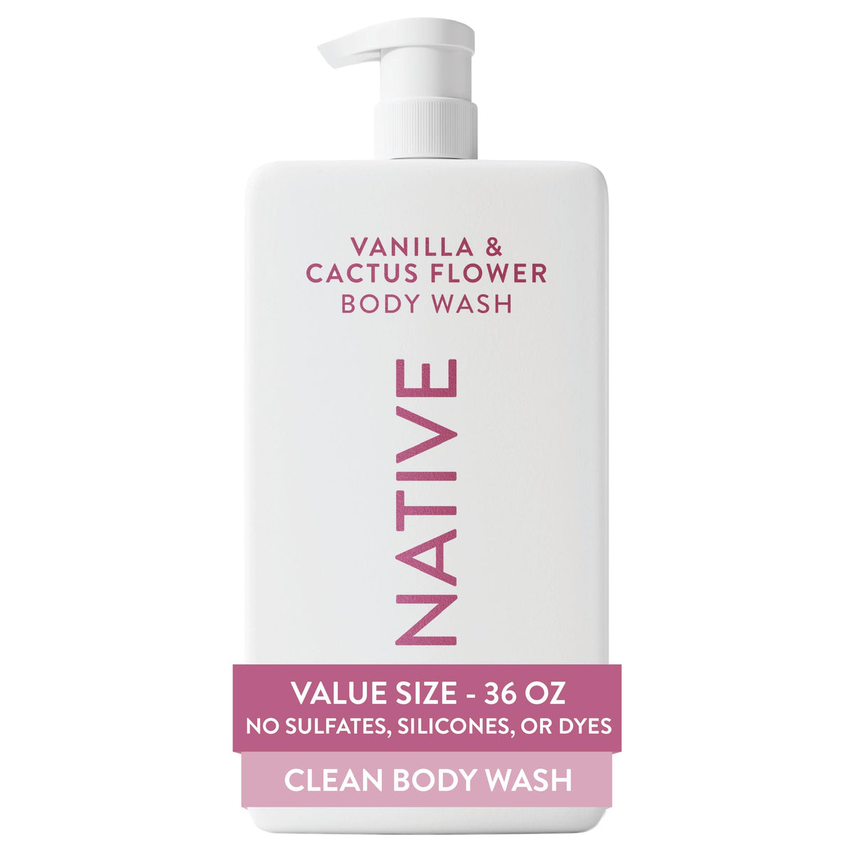 Native BODY WASH BODY LIQUID COCONUT AND VANILLA BOTTLE 36 FLUID OUNCE