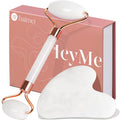 BAIMEI Jade Roller and Gua Sha Set Face Roller and Gua Sha Facial Tools for Skin Care Routine and Puffiness