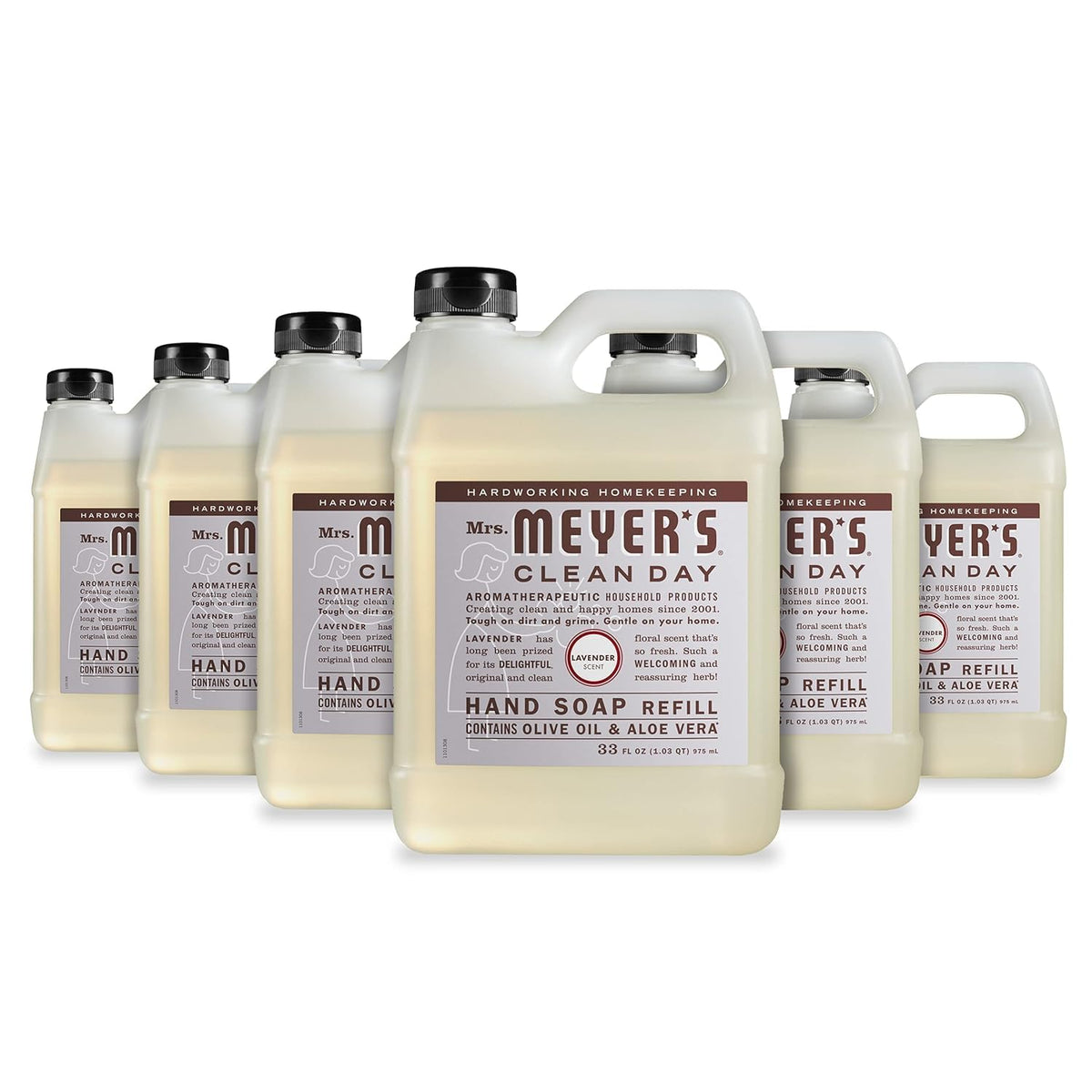 Mrs. MEYER'S CLEAN DAY Liquid Hand Soap Refill, Cruelty Free and Biodegradable Hand Wash Made with Essential Oils