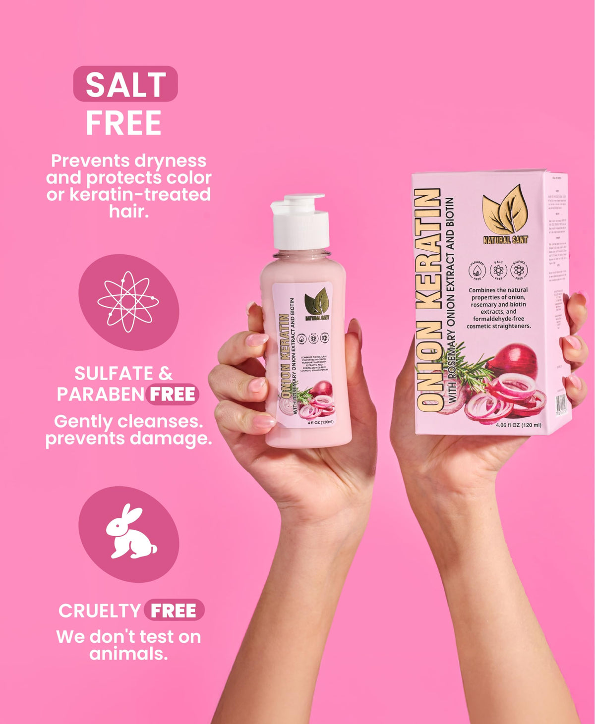 Natural Sant Onion Keratin DuoBox Anti-Frizz & Smoothing Treatment Set