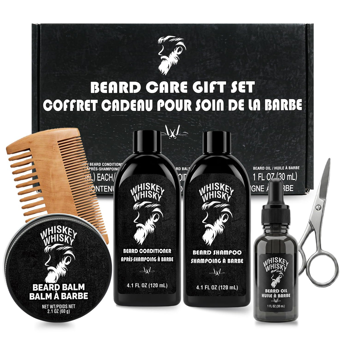 Rinse & Robust Beard Care Kit for Men 6 PCS Gifts for Him