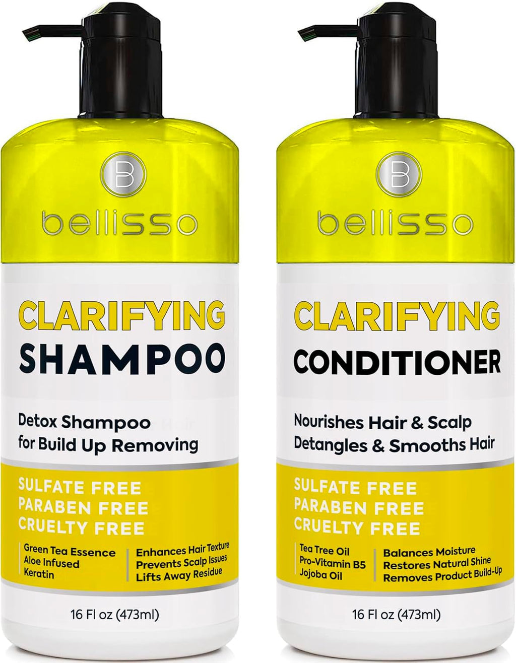 Biotin Shampoo and Conditioner Set - Sulfate and Paraben Free Treatment for Men and Women - Hair Thickening Volumizing Products to Help Boost Thinning Hair with Added Keratin