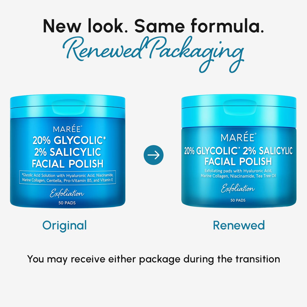 MAREE Acne Clearing Polishes - Toner Pads for Face Cleansing