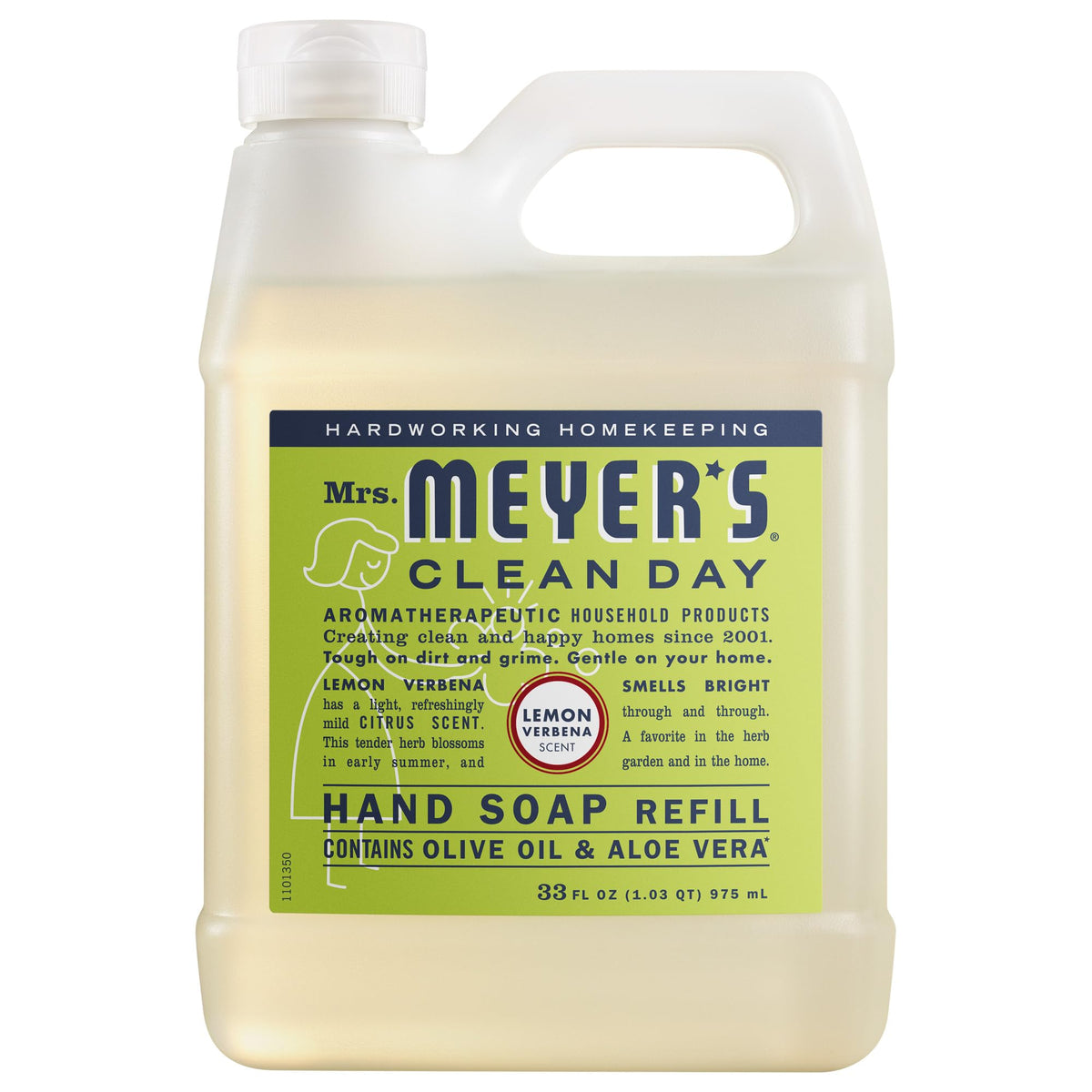 Mrs. MEYER'S CLEAN DAY Liquid Hand Soap Refill, Cruelty Free and Biodegradable Hand Wash Made with Essential Oils
