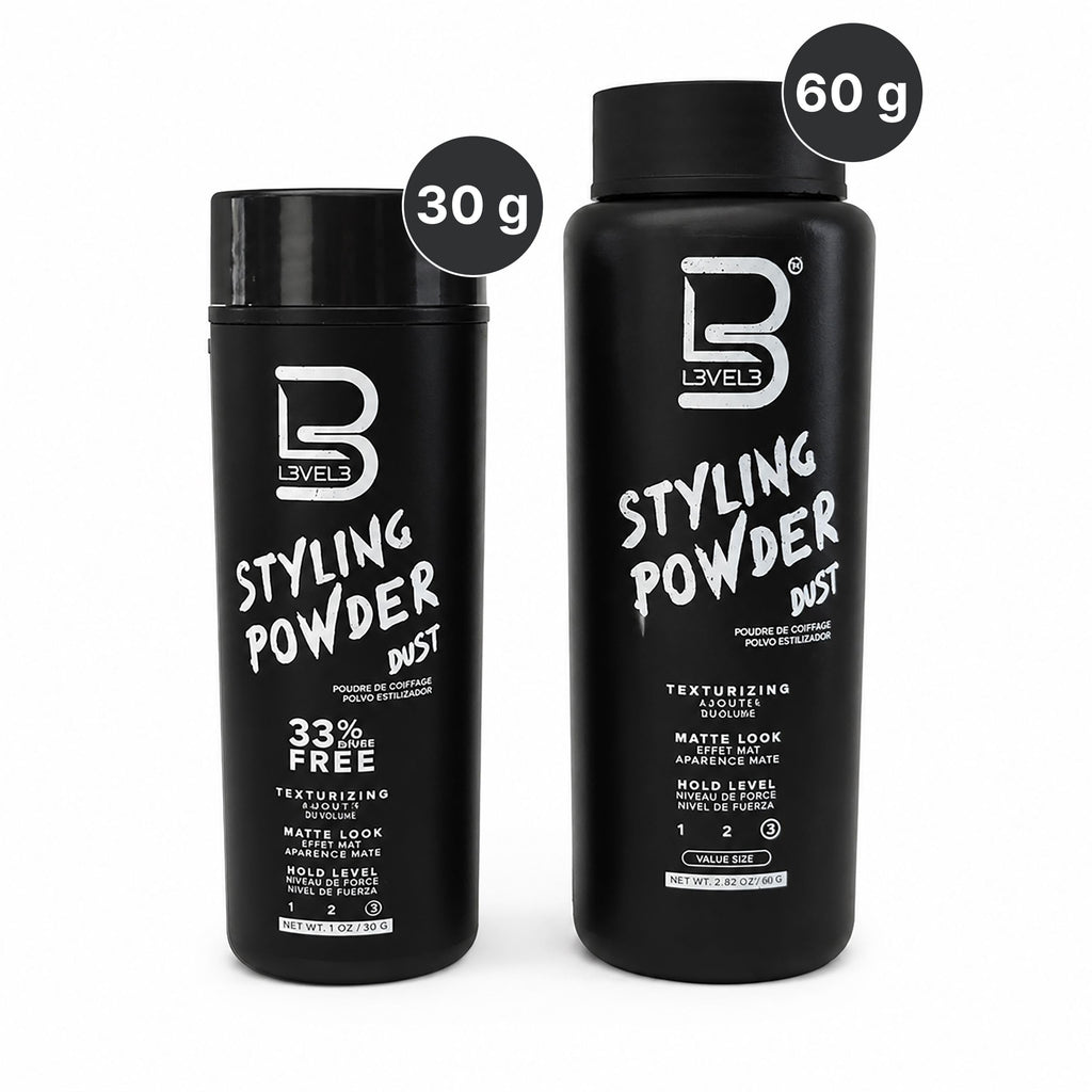 L3 Level 3 Styling Powder - Natural Look Volumizing and Texturizing Powder - Easy to Apply with No Oil or Greasy Residue