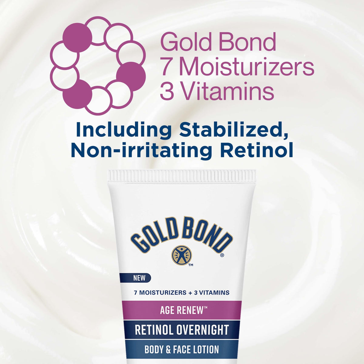 Gold Bond Age Renew Retinol Overnight Body & Face Lotion