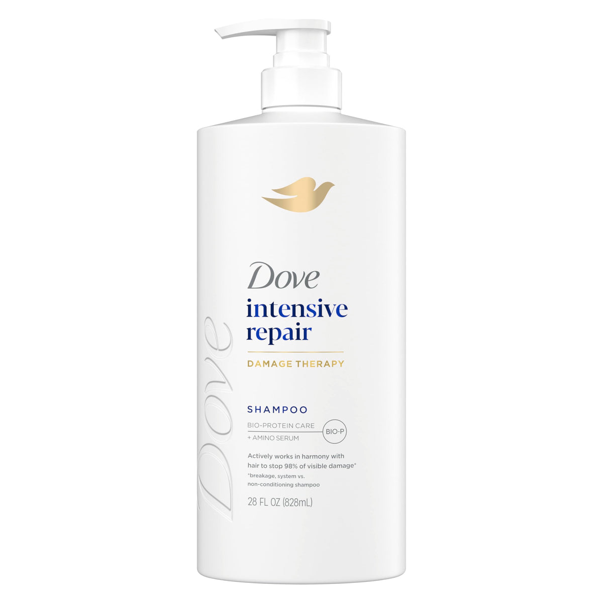 Dove Shampoo 4 count Intensive Repair for Damaged Hair with Bio-Protein Care Technology and Amino Serum 12 Fl Oz