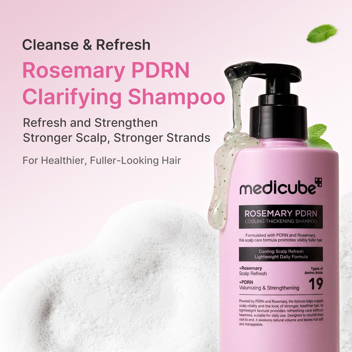 medicube Rosemary PDRN Korean Hair Care Set - Shampoo, Conditioner & Serum