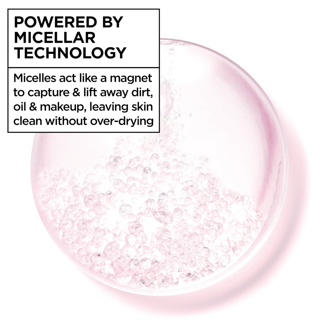 Garnier Micellar Water, Hydrating Facial Cleanser & Makeup Remover, Suitable for Sensitive Skin, Vegan, Cruelty Free, 13.5 Fl Oz (400mL), 2 Count
