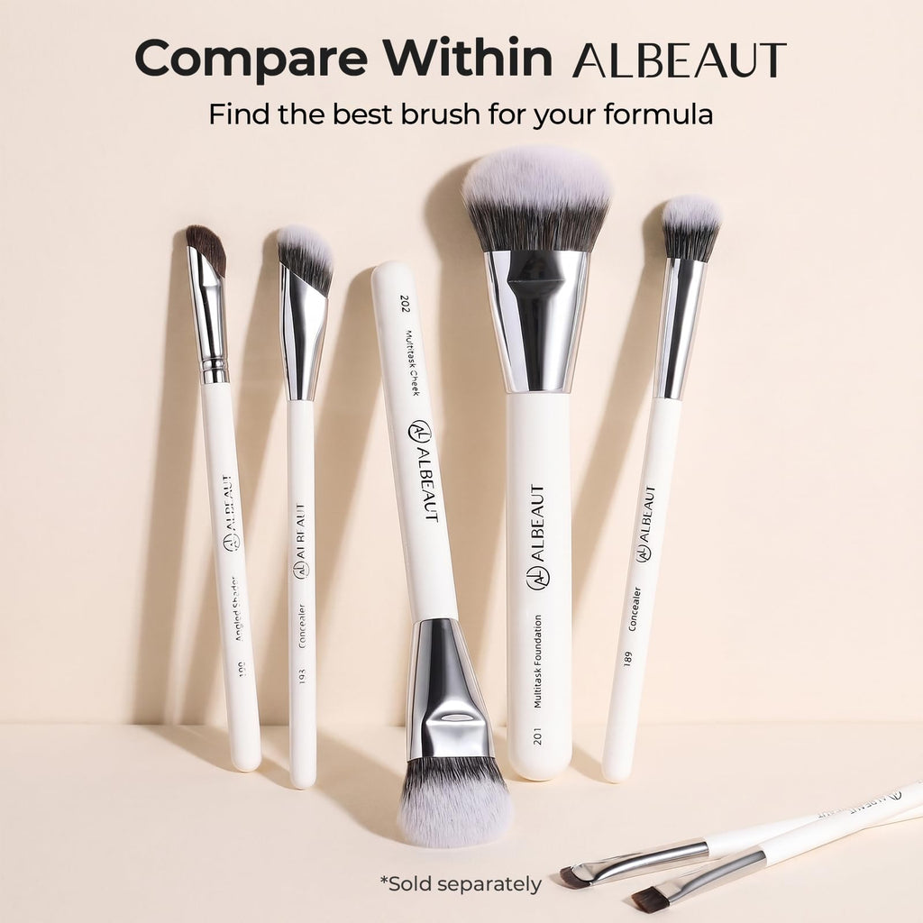 Albeaut Concealer Brush, Under Eye Makeup Small Angled Precision Face Blending Brush