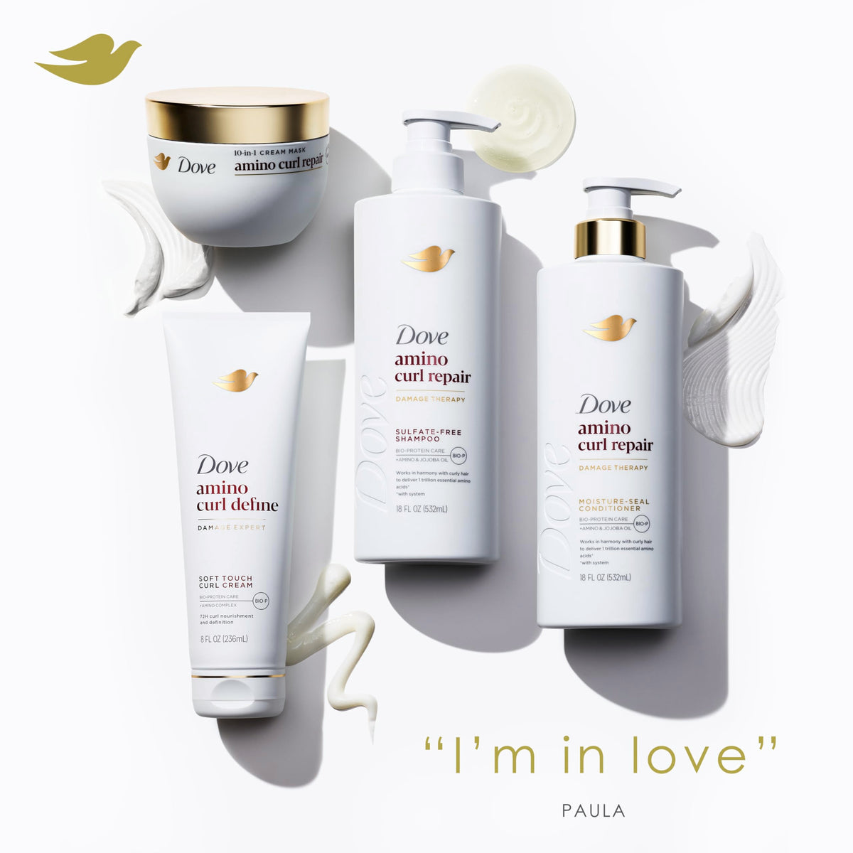 Dove Hair Hyaluronic Moisture for Dry Hair 10-in-1 Hydrating Hair Mask with Bio-Protein Care Technology