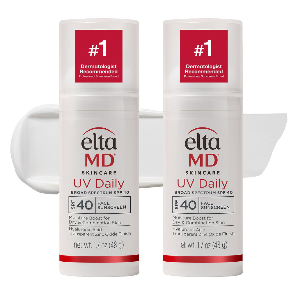 EltaMD UV Daily Face Sunscreen Moisturizer, Zinc Oxide, SPF 40 and SPF 50