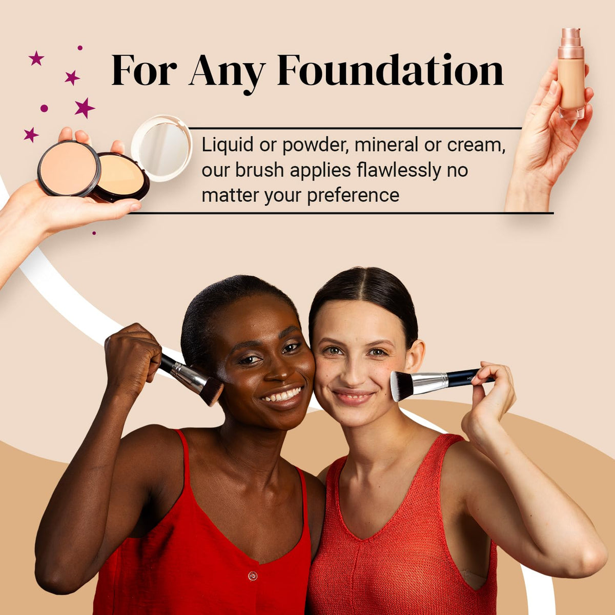 Kabuki Foundation Brush By Keshima - Premium Makeup Brush