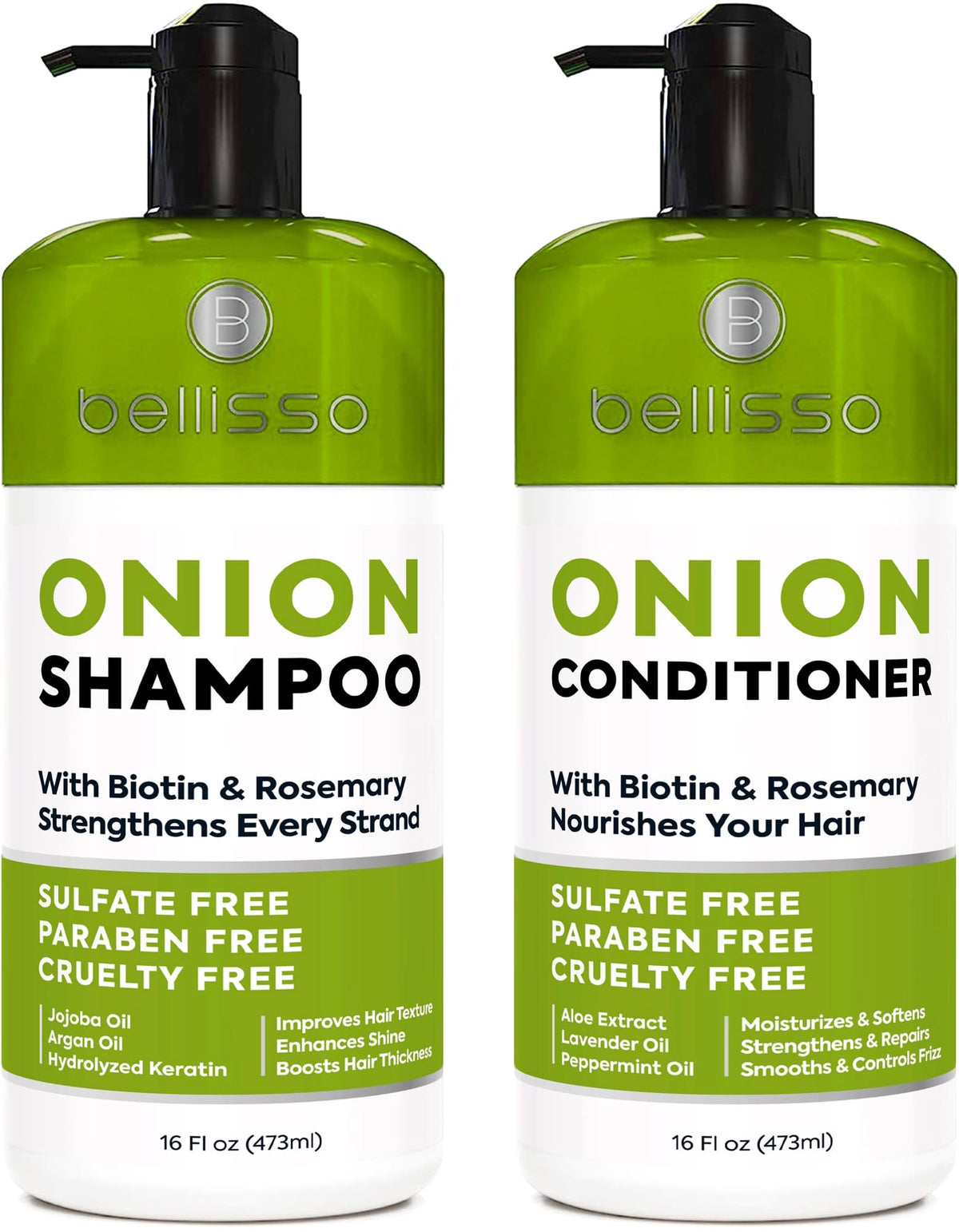 Biotin Shampoo and Conditioner Set - Sulfate and Paraben Free Treatment for Men and Women - Hair Thickening Volumizing Products to Help Boost Thinning Hair with Added Keratin