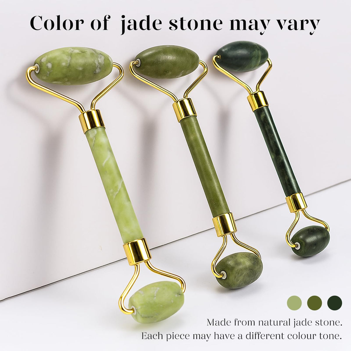 BAIMEI Jade Roller and Gua Sha Set Face Roller and Gua Sha Facial Tools for Skin Care Routine and Puffiness