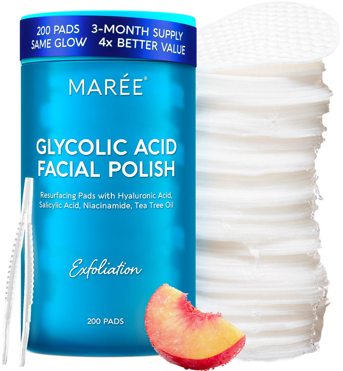 MAREE Acne Clearing Polishes - Toner Pads for Face Cleansing
