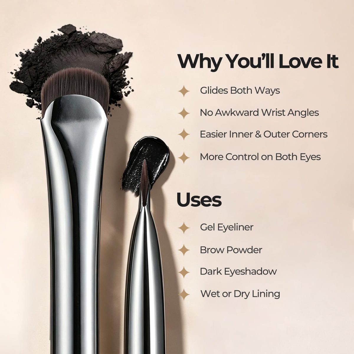 Albeaut Concealer Brush, Under Eye Makeup Small Angled Precision Face Blending Brush