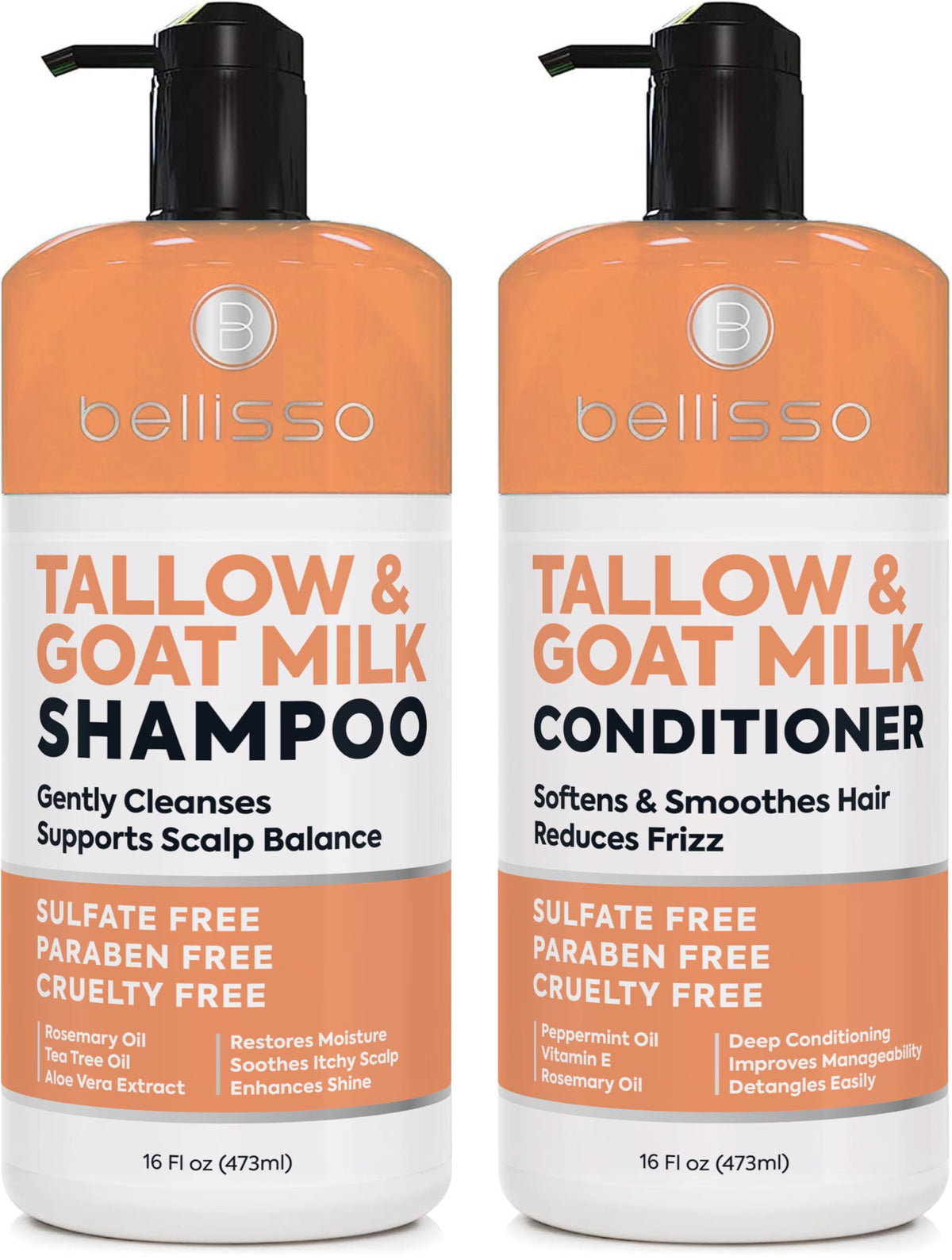 Biotin Shampoo and Conditioner Set - Sulfate and Paraben Free Treatment for Men and Women - Hair Thickening Volumizing Products to Help Boost Thinning Hair with Added Keratin