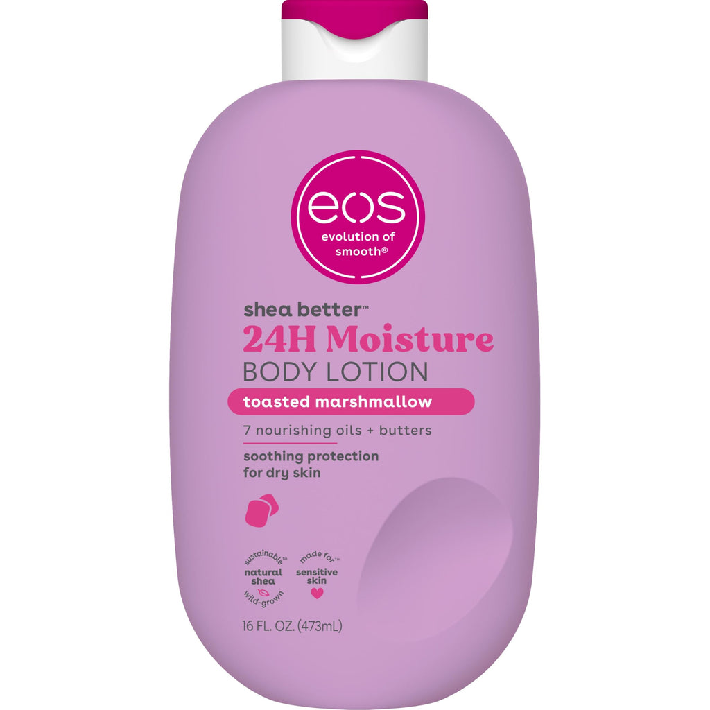 eos Shea Better Body Lotion, Fresh & Cozy, 24-Hour Moisture Skin Care, Lightweight & Non-Greasy, Natural Shea, Vegan, 16 fl oz