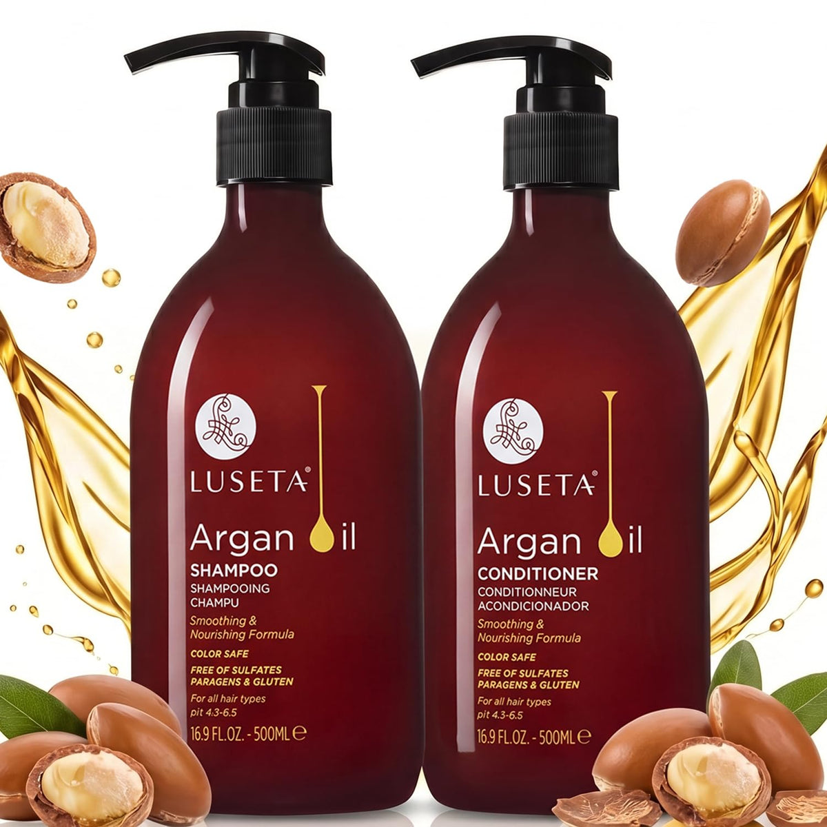 Luseta Shampoo and Conditioner Set Hair Shampoo Hair Conditioner Daily Shampoo