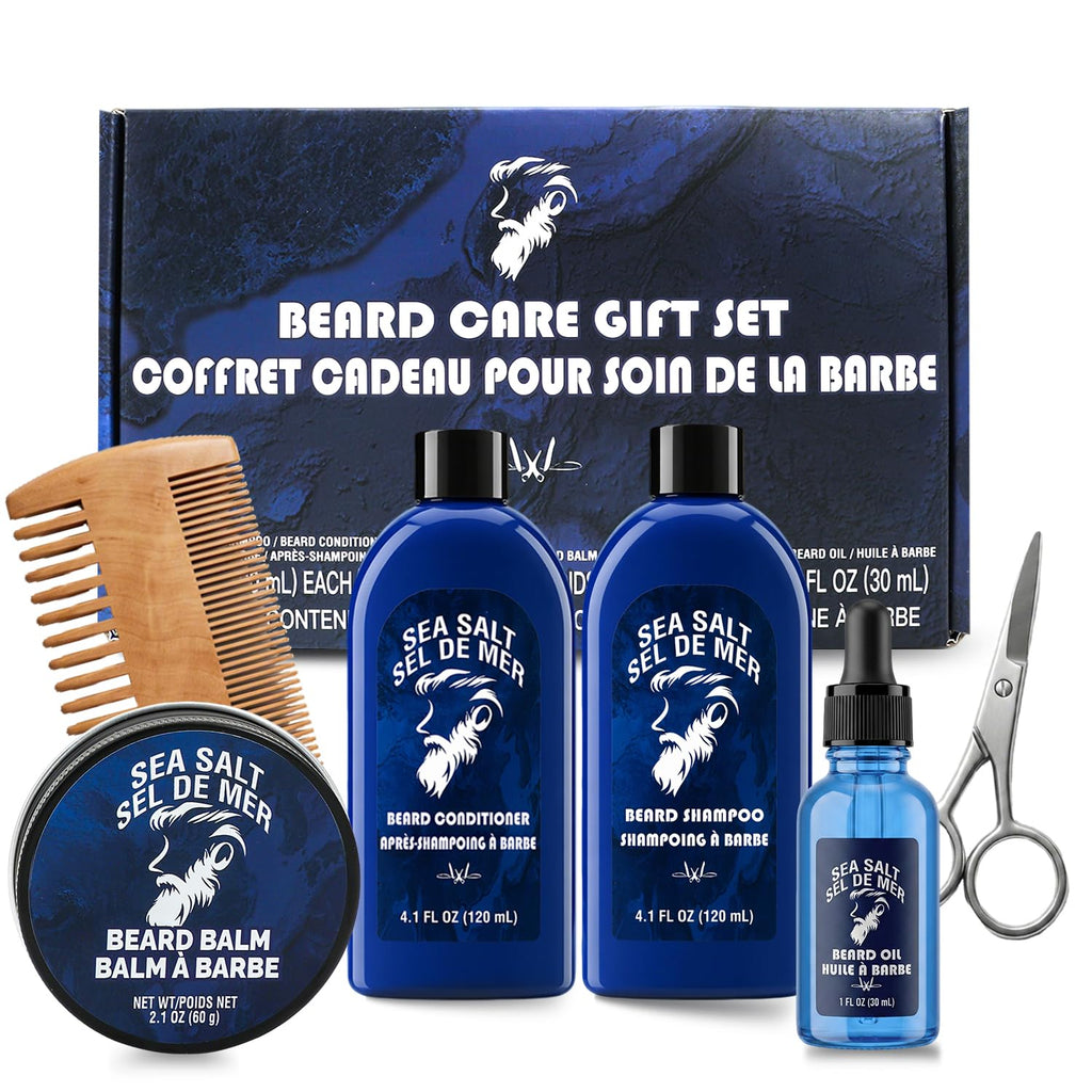 Rinse & Robust Beard Care Kit for Men 6 PCS Gifts for Him
