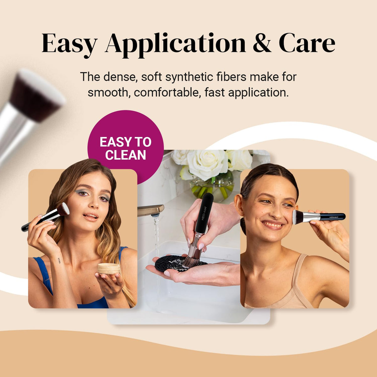 Kabuki Foundation Brush By Keshima - Premium Makeup Brush