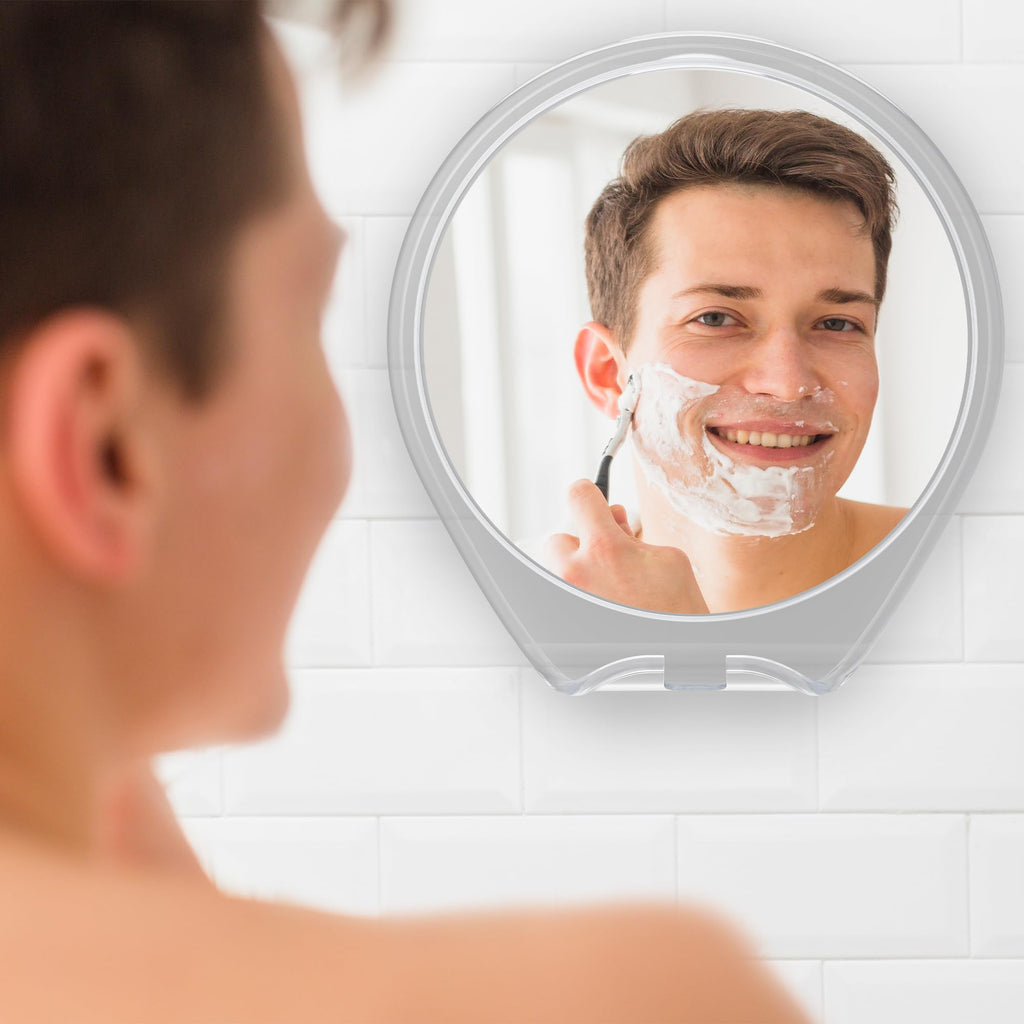 HONEYBULL Fogless Shower Mirror for Shaving with Suction Mount & Razor Hook