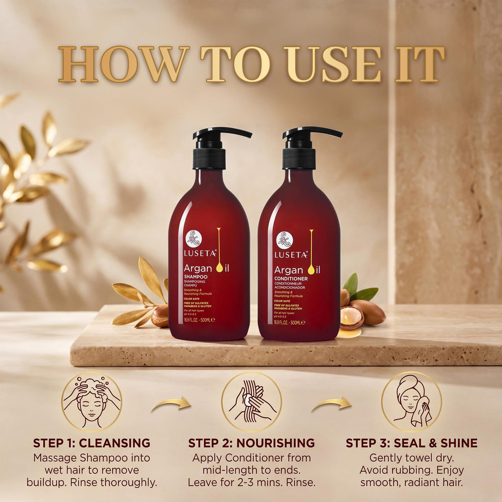 Luseta Shampoo and Conditioner Set Hair Shampoo Hair Conditioner Daily Shampoo