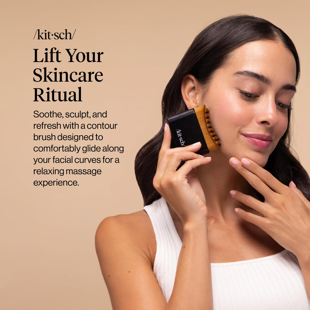 Kitsch Lymphatic Contour Face Brush - Facial Massage Brushes