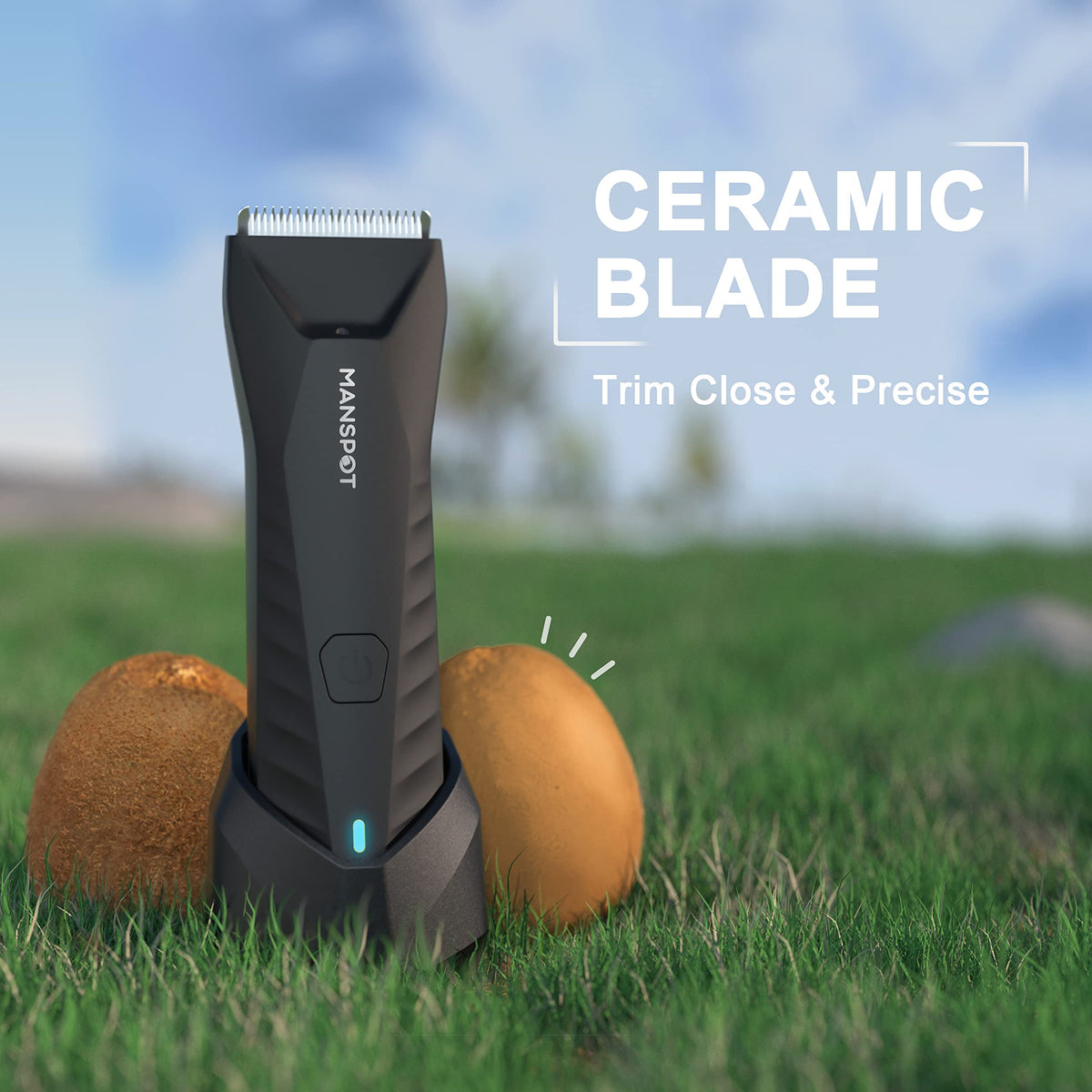 MANSPOT Manscape Body & Groin Trimmer - Pubic & Ball Hair Trimmer for Men & Women